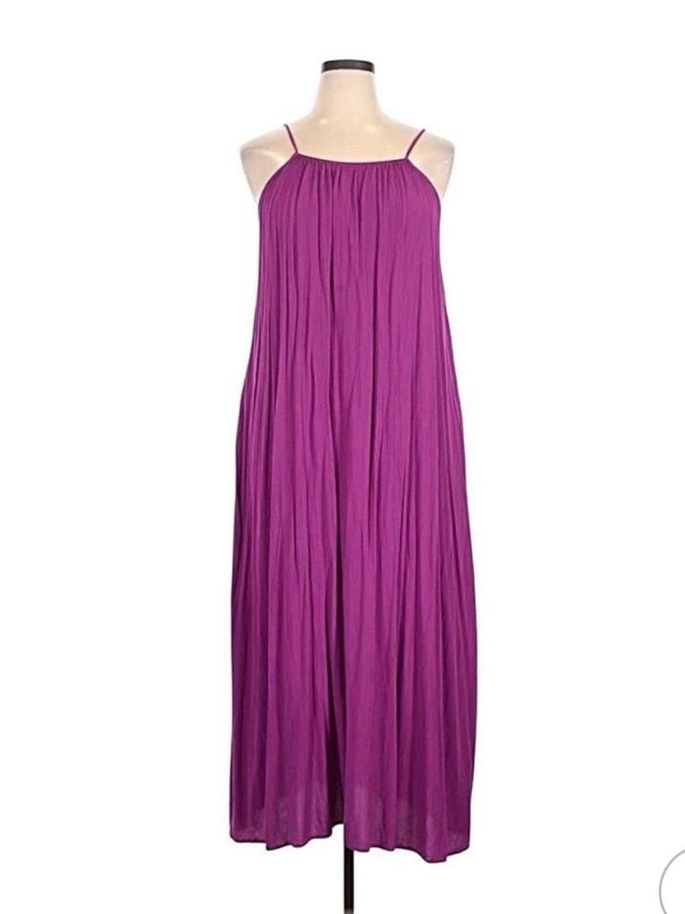 a new day Magenta Maxi Dress with Spaghetti Straps size L